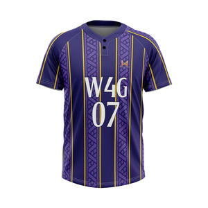 OEM ODM Camisetas de Béisbol Personalizadas para Hombre, Más Vendidas, Logotipos Impresos por Sublimación, 100% Poliéster, Tallas Grandes, Camisetas con 2 Botones - Product Image 2