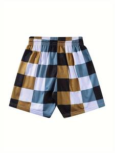 Men's Waterproof High Street Style Solid Sublimation Print Spandex/<b>Polyester</b> Mesh Drawstring Shorts with Pockets - Product Image 2