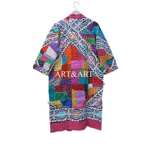 Chaqueta Larga de Trabajo para Mujer, Manga Larga, Elegante, Casual, Invierno, Estilo Vintage Kantha, de Secado Rápido, Bata para Dormir - Product Image 5
