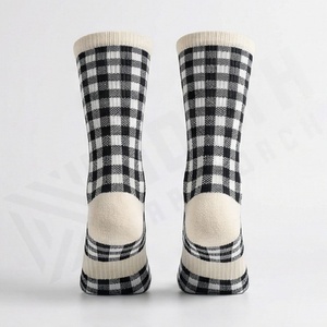 Custom Design Dri-Tech Crew Work Bamboo Cotton Grip <b>Socks</b> Embroider Knit Breathable Durable <b>Soft</b> Warm Customized Color Pairs - Product Image 2