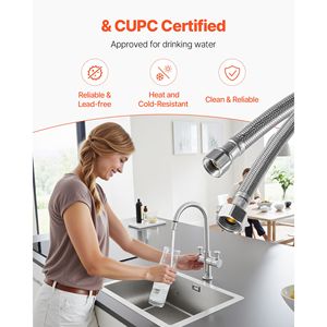 Confezione da 10 Tubi Flessibili Intrecciati in Acciaio Inox per Rubinetti, Lunghezza 16 Pollici, Diametro 3/8 Pollici (Esterno) x 1/2 Pollici (Interno Filettato) - Product Image 3