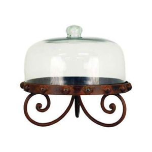 Supports à gâteau réutilisables en métal avec couvercle en verre, qualité supérieure, présentoir rond pour desserts, fournitures pour gâteaux de mariage et d'anniversaire à domicile - Product Image 6