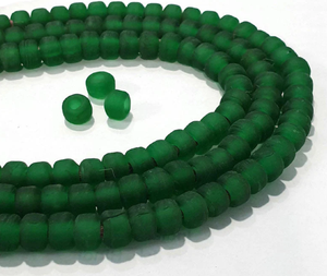 Perles en verre africaines recyclées en poudre de cristal, rondes 8mm 10mm, couleur personnalisée, emballage en vrac, bijoux ethniques, commerce Inde - Product Image 2