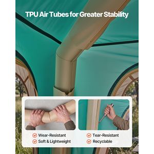 Carpa Inflable para 4 Personas con Bomba Recargable, Tubos de Aire de TPU, 5 Ventanas Grandes de Malla, Portátil y Fácil de Instalar - Product Image 5