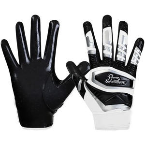 Gants de football américain personnalisés, paume en silicone haute adhérence, flexibles, légers, unisexes, pour receveurs sportifs - Product Image 2
