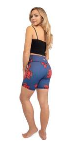 Vêtements de sport pour femmes, taille basse, rayés, imprimé floral, respirant, en coton et élasthanne, coupe régulière, tricoté, séchage rapide, fermeture à cordon - Product Image 6