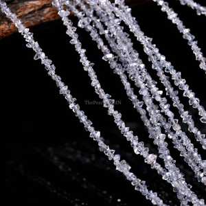 Cuentas de diamante Herkimer de lavanda, cuentas de piedras preciosas naturales sin cortar, cuentas de diamante Herkimer crudas pequeñas de 2-3 mm para la fabricación de joyas - Product Image 2