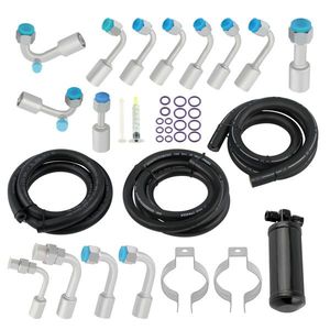 Kit di Raccordi per Tubi A/C 134a con O-Ring Neri, Componenti Completi per Sistemi HVAC - Product Image 1