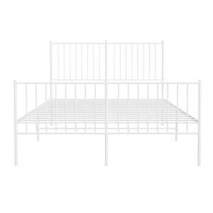 Cadre de lit double en acier thermolaqué blanc – Catégorie de produits : Lits métalliques - Product Image 5