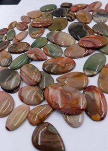 Cabujón de Jaspe Policromado Natural, Piedra Preciosa Suelta al por Mayor, Jaspe del Desierto Pulido para Joyería - Product Image 4