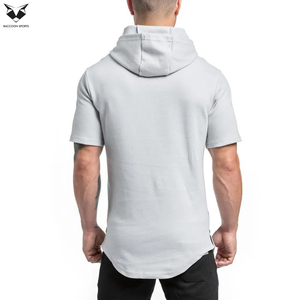 Hot Sale Gym <b>Workout</b> Bodybuilding Half Sleeve Tight Fit <b>Hoodie</b> Wholesale Custom Cheap Short Sleeve Exercise <b>Hoodie</b> - Product Image 4