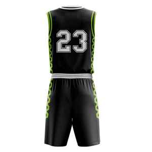 Uniforme de Baloncesto Personalizado al por Mayor, Impresión Digital, Secado Rápido, Transpirable, 100% Poliéster, Sin Mangas - Product Image 5