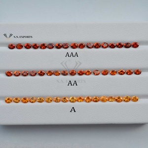 Piedra Suelta de Granate Fanta Spessartita Natural de 3x4mm, Corte Ovalado Facetado, Gran Brillo, Naranja, Venta al por Mayor, Fabricante de Gemas de Granate - Product Image 1