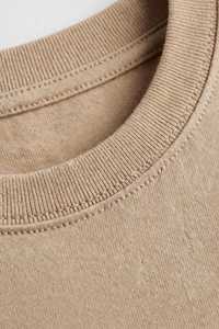 T-shirt tricoté d'été à manches courtes et col rond pour femme, couleur beige, style sportif, avec motif Stay Wild Moon Child - Product Image 5