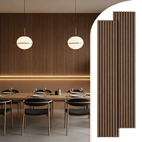 Panneau acoustique en bois Akupanel, panneau à lattes en bois, panneau mural absorbant le son en MDF et fibre de polyester pour la décoration intérieure