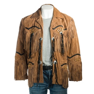 New Men's Fashion Custom Made Quality Most Selling Winter <b>Leather</b> Western Cowboy <b>Real</b> <b>Leather</b> <b>Jackets</b> - Product Image 6