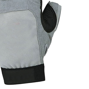 Guantes de pesca de medio dedo, color gris, negro, poliéster, deportes al aire libre, duraderos, 2 piezas - Product Image 3
