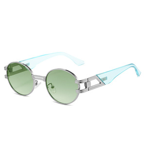 Gafas de Sol Retro Ovaladas Pequeñas de Metal para Mujer, Estilo Europeo y Americano, Novedad Transfronteriza 2025, Tendencia de Moda - Product Image 4