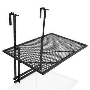 Tavolo da esterno pieghevole con altezze regolabili a 5 livelli per uso ringhiera - Product Image 1