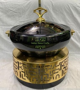 Stainless Steel Chafing Dish <b>Buffet</b> Food Warmer with Fuel Cell Metal Catering <b>Server</b> for Party Dining - Indian Home Crafts - Product Image 4