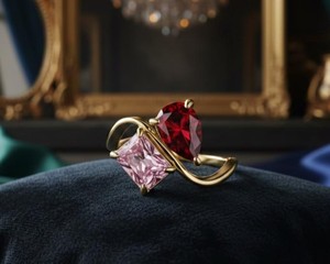 แหวนทับทิมและทัวร์มาลีนเงินแท้ 925 – แหวนประดับพลอยธรรมชาติสำหรับผู้หญิง |   ผู้จัดจำหน่ายเครื่องประดับคุณภาพสูงแบบขายส่ง - Product Image 3