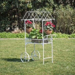 1-Tier <b>Vintage</b> Luxury Wrought Iron <b>Plant</b> <b>Stand</b> Epoxy Coated Metal Flower Pot Rack for Indoor/Outdoor Garden Decor - Product Image 4