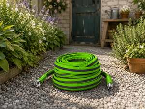 สายยางรดน้ำแบบผ้า ขนาด 5/8 นิ้ว ยาว 50 ฟุต ทนแรงดัน 600 PSI น้ำหนักเบา ทนต่อการขัดถู พร้อมข้อต่ออลูมิเนียม - Product Image 5