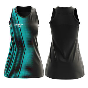 Proveedor de Uniformes Personalizados para Equipos de Netball |   Uniforme de Netball Sublimado con Logotipo, Nombre y Número del Equipo |   Poliéster Transpirable - Product Image 2