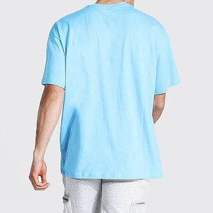 เสื้อยืดผู้ชายทรงโอเวอร์ไซส์ OEM ผ้าฝ้าย 100% เป็นมิตรกับสิ่งแวดล้อม สกรีนโลโก้ได้ตามต้องการ เนื้อผ้าระบายอากาศดี น้ำหนัก 220 กรัม สไตล์สตรีทแวร์ ฮิปฮอป ขายส่ง - Product Image 4