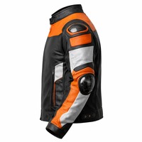 Blouson de moto tendance haute performance respirant coupe-vent imprimé en cuir véritable personnalisable unisexe et protecteur
