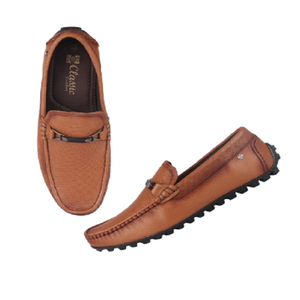 Tan <b>Slip</b> <b>On</b> Loafers for <b>Men</b> by Red Chief Refined Office Footwear Classic Business Shoes Comfortable Formal Occasion Dresswear - Product Image 1