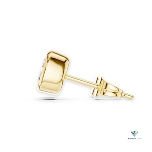 2.50 TCW Yellow <b>Gold</b> Cushion Cut Lab Grown Diamond <b>Pendant</b> and Earrings Set in 14K <b>Solid</b> <b>Gold</b> - Product Image 2