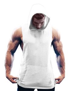 Outdoor Leisure Sports Running Fitness Tank <b>Top</b> Breathable Sports Hooded Vest Quick Dry Vest for Men Sleeveless Hoodie - Product Image 4