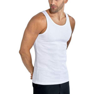 Débardeur sans manches de style actuel, sur mesure, respirant, couleur unie, en coton, grande taille, pour homme - Product Image 2