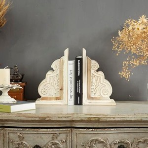 Handcrafted Mango Wood Vintage <b>Bookend</b> Pair - Wholesale from India - Product Image 5
