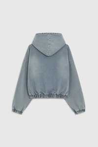 เสื้อฮู้ดเดนิมคุณภาพพรีเมียมสำหรับผู้ชายพร้อมกระเป๋าจิงโจ้ - Product Image 4