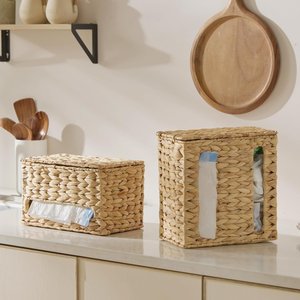 Funktionaler Wasserhyazinthen-Plastik-Müllbeutelrollenhalter, günstiger Aufbewahrungsbehälter für Nylon-Müllbeutel. - Product Image 5