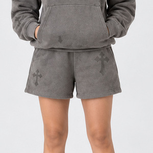 Custom Women Hoodie Shorts <b>Set</b> Polyester Cotton Casual Streetwear Screen Printing Personalized OEM <b>Lounge</b> Matching <b>Two</b> <b>Piece</b> <b>Set</b> - Product Image 5