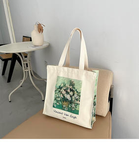 Sac fourre-tout en toile décontracté grande capacité pour femme, sac à bandoulière polyvalent, sac à déjeuner portable, sac à bento, sac à couches pour maman avec fermeture éclair - Product Image 3