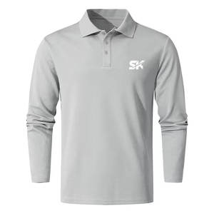 Diseña Tu Propia Camiseta Polo Lisa de Manga Larga para Hombre de Alta Calidad, Nueva Camiseta Polo Lisa de Manga Larga para Hombre - Product Image 1