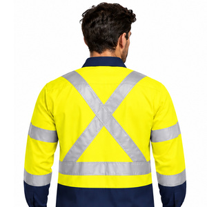 Chemises de travail haute visibilité EAZWEARS pour hommes, vêtements de sécurité, visibilité, fournisseur OEM, construction, industrie, marque privée, uniformes, vente en gros - Product Image 4