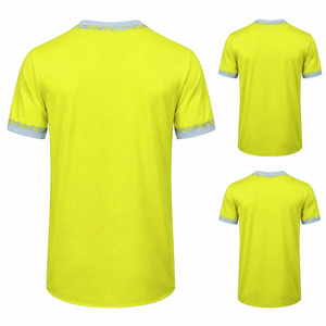 เสื้อเบสบอลขายส่ง ทนทาน เหมาะสำหรับทีม สวมใส่สบาย ทรง unisex สีดำ คอวี แขนครึ่งตัว พิมพ์ลายด้วยความร้อนด้านหน้า - Product Image 3