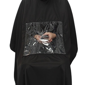 Cómoda Bata Impermeable BAO FENG para Salón de Belleza, Capa de Barbero para Adultos en Color Negro con Diseños - Product Image 5