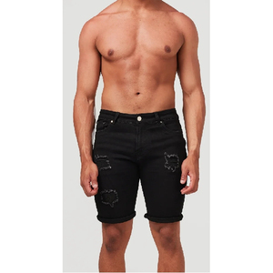 OEM Serviced Wholesale High Quality 100% Cotton Solid Breathable Lightweight Casual Jeans Men's Shorts Customized Fitness - Product Image 4