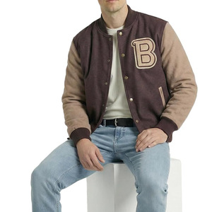 Custom Logo Made <b>Long</b> Sleeve <b>Men</b> Fleece Varsity <b>Jacket</b> For Sale 2026 Clothing Manufacturers Custom Baseball Varsity <b>Jacket</b> - Product Image 2