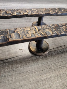 Manija de Puerta de Hierro Forjado con Recubrimiento en Polvo Resistente al Óxido, con Patrones Tallados, para Puertas, Portones y Vallas, Accesorios de Lujo - Product Image 4
