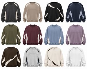 <b>Oversized</b> Hooded Sweatshirt <b>Men</b> Solid Color Cotton Fleece Casual Autumn <b>Hoodie</b> With Front Logo Print Regular Fit - Product Image 5