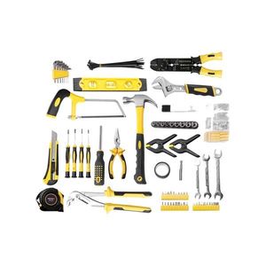Set di strumenti a mano per uso domestico Kit di 218 pezzi con custodia in plastica gialla - Product Image 3