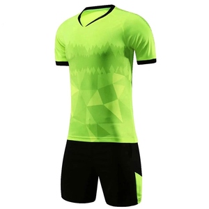 Conjunto de Camiseta de Fútbol Verde Neón para Hombre, Manga Corta, Absorbe la Humedad, Transpirable, Secado Rápido, Corte Regular, para Todas las Temporadas - Product Image 1