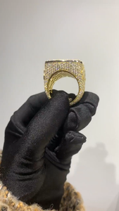 925 <b>Silver</b> Lab Grown Diamond Custom Name <b>Ring</b> Baguette Halo Statement Signet <b>Ring</b> For <b>Men</b> - Product Image 4